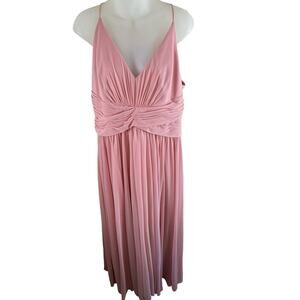 Celebrate DB Studio Dusty Pink V-Neck Racerback Floor Length Gala Gown Sz 14